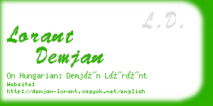 lorant demjan business card